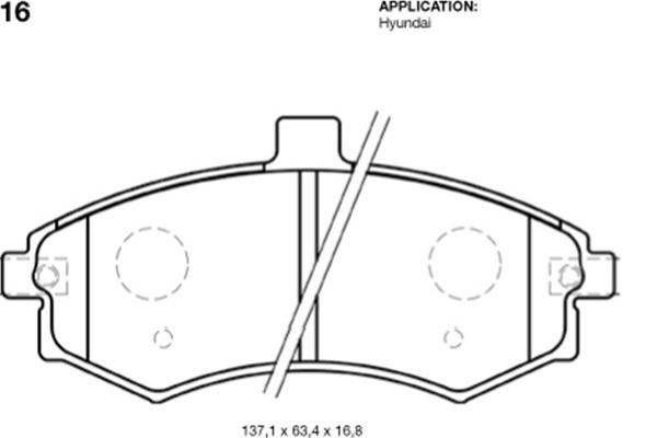 KAVO PARTS Комплект тормозных колодок, дисковый тормоз BP-3016
